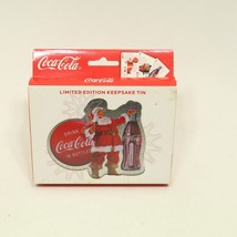 Coca-Cola Holiday Christmas Santa Playing Cards In Tin Bicycle - $14.69