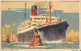 Samaria Ocean Liner Ship Steamer Tug Cunard White Star Line 1937 postcard - £5.50 GBP