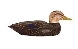DUCK DECOY 16 7/8&quot; HAND CARVED AND PAINTED WOOD DON KRUZAN CHAS MOORE ER... - $128.99