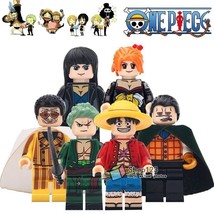 6pcs/set Anime One Piece Luffy Nami Nico Robin Zoro Crocodile Kizaru Minifigures - £12.50 GBP