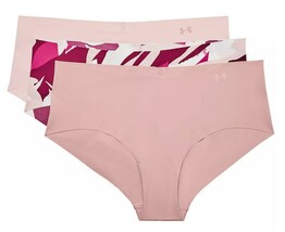 3 Under Armour Pure Stretch Pink Hues Solid &amp; Abstract Hipster Panties W... - $22.99