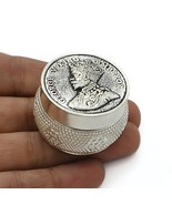 Real Silver Honey Container Oxidized V king Emperor Dibbi for Red Book R... - €73,79 EUR