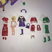 Polly Pocket Snow Day Sleigh Doll Horses Playset Lot Accessories 2004 - $16.99