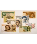 Varie Banconote Da Europa. Francia, Germania, Grecia E Italia. 8 Nota Lotto - $2,493.13 MXN