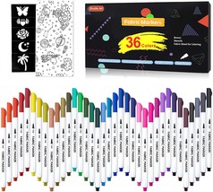 Shuttle Art Fabric Markers, 36-Color Fabric Markers, Permanent Fabric Pe... - £35.30 GBP