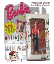 Vintage 1995 Barbie Picnic Brunette Keychain Basic Fun for Mattel  NRFB - £11.75 GBP