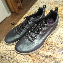 Ecco Biom Fjuel Women&#39;s Black Leather Perforated Athletic Running Sneakers Sz 9 - $44.55