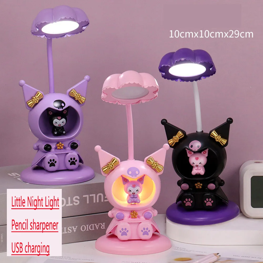 Kawaii Kuromi My Melody Folding Eye Protection Table Lamp Anime Sanrio Girly - £6.23 GBP