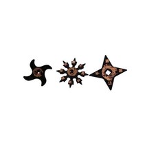 Martial Arts Childrens Black Rubber Training Ninja Stars (Set of 3)  - $29.00