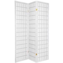 Japanese Asian Style 3-Panel Room Divider Shoji Screen in White - £181.66 GBP