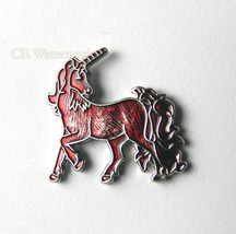 Mythological Red Unicorn Lapel Pin 3/4 Inch - £4.35 GBP