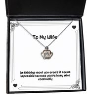 Fancy Wife Gifts, I&#39;m Thinking About You Even if it Seems Impossible Because You - £39.12 GBP