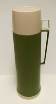 Vintage King-Seeley 1970&#39;s Green Plastic Thermos Quart Size With Drinking Cup - £22.05 GBP