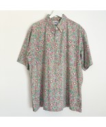 Vtg Reyn Spooner Hawaiian Aloha Floral Flower Tan Green Pink Shirt Top X... - $39.99