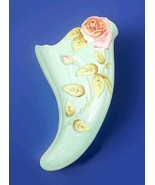 Royal Winton Teal Thorned Rose Wall Pocket Vase 1930s-40s Hanger Made In... - $55.44