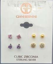 Giani Bernini Sterling Silver Earring Set, Multistone Stud Earring Set - £27.89 GBP