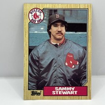 1987 Topps Baseball Sammy Stewart Base #204 Boston Red Sox - £1.58 GBP