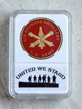 Air Defense Artillery U.S. Army Challenge Coin With Case United We Stand - £11.08 GBP