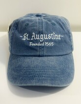 St. Augustine Florida Founded 1565 Blue Baseball Hat Cap Adjustable - $306.12 MXN
