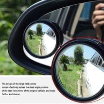 Wide Angle 360° Adjustable Round Convex Car Rearview Blind Spot Mirror 2 Pieces - £10.31 GBP