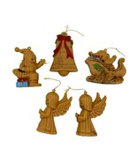 Empire Blow Mold Christmas Tree Ornaments Set of 5 Santa Claus Angels Be... - $65.41