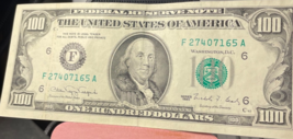 1990 Bill $100 Atlanta F27407165A ~ Small Face - $251.20 CAD