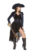 Captain of the Night 4pc Cosplay Women&#39;s Halloween Costume - £112.18 GBP