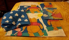 Disney Winnie The Pooh & Piglet Twin Kids Childrens Sheet 3 Pc.Set Made U.S.A. - $28.08