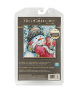Dimensions Gold Petite Counted Cross Stitch Kit 6&quot;X6&quot;-A Kiss For Snowman... - $349.40 MXN