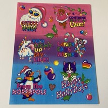 Vintage Lisa Frank Markie Kitten Santa Christmas Silly Senders Stickers ... - $14.99