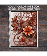 Mehndi Designs- Spiral Bound Adult Coloring Book - Thick Artist Paper - ... - $30.00