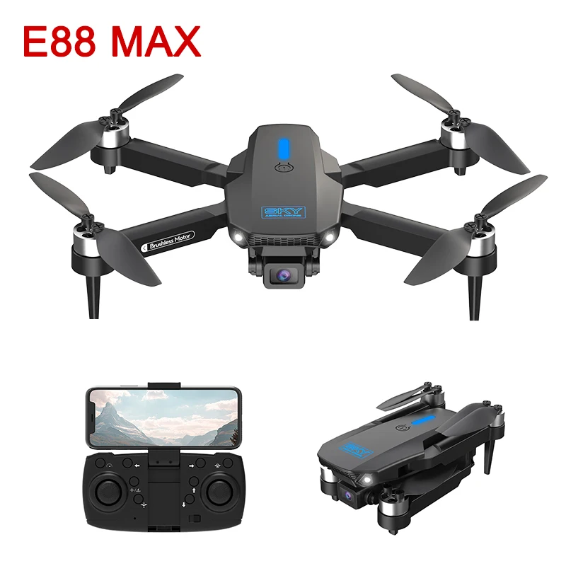 Drones E88 MAX Pro With Camera Hd 4k Gifts For Men Remote Control Dr - £37.06 GBP+