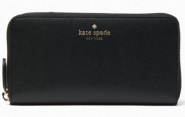 Kate Spade Brynn Large Continental Wallet Black ZipAround K4697 NWT $229 MSRP  Y - £66.46 GBP