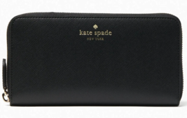 Kate Spade Brynn Large Continental Wallet Black ZipAround K4697 NWT $229 FS - £63.12 GBP