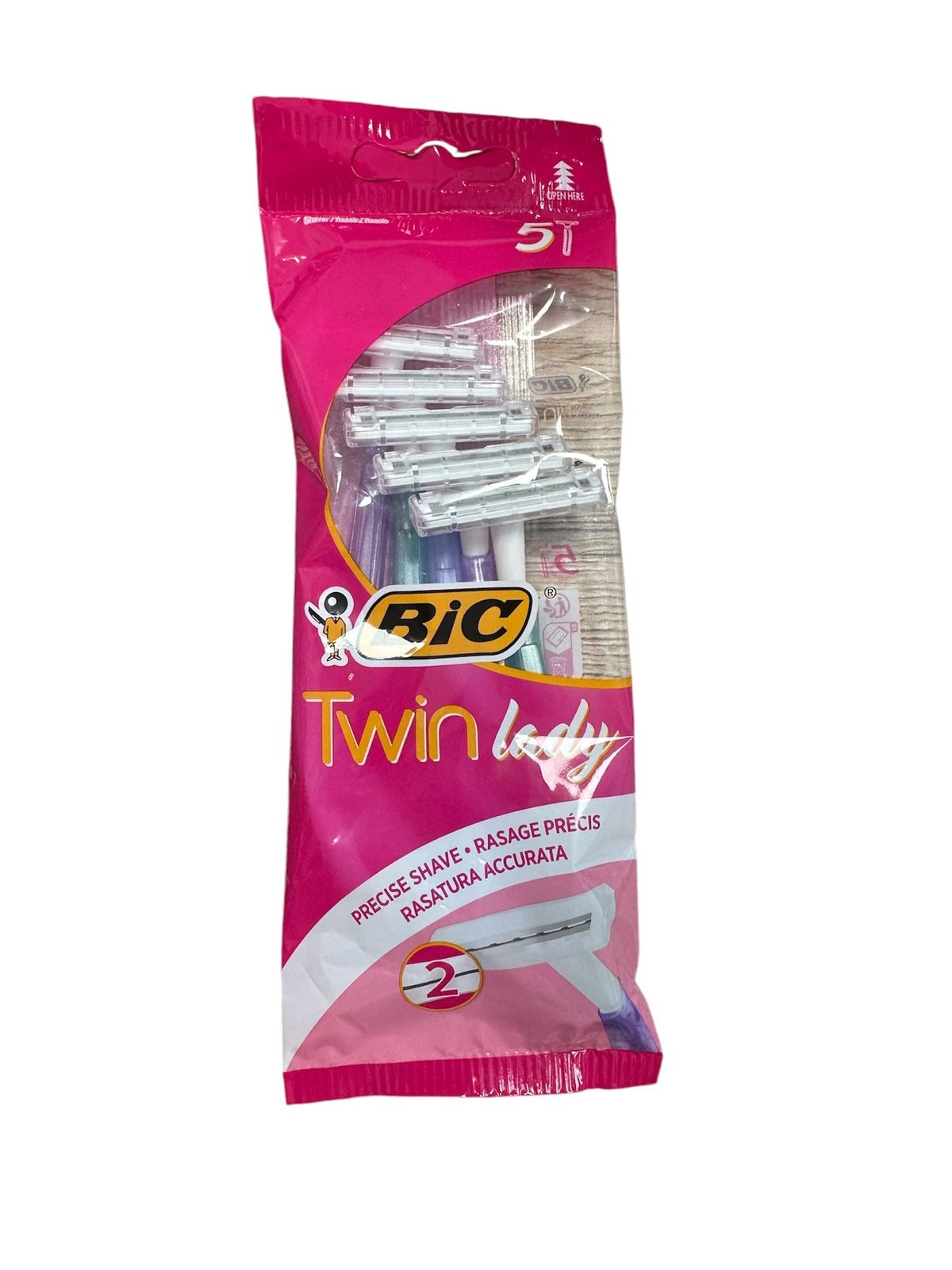 BIC Twin Lady, Pack 5, Twin Blade Razor - $6.37