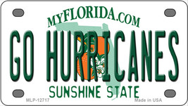 Go Hurricanes Florida Novelty Mini Metal License Plate Tag - £11.90 GBP