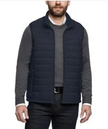 Banana Republic Mens Vest Blue Quilted Pockets Full-Zip Sleeveless Mock ... - $48.99