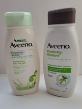 Aveeno Positively Radiant Exfoliating Body Wash 18 Fl Oz Lot Of 2 New - £26.97 GBP