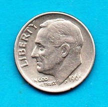 1965 Roosevelt Dime -Circulated minimum wear - $0.10