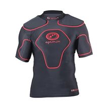 Optimum Men's Origin Protective Shoulder Pad - Black/Red, XX-Large  - $118.00
