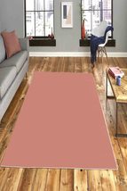 LaModaHome Area Rug Non-Slip - Dust Pink Powder Pink Thin, Washable Soft Machine - £24.74 GBP+