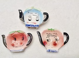 Vintage Tea Bag Holder &quot;I Will Hold the Teabag&quot; Anthropomorphic Japan Lo... - $9.74