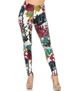 Women&#39;s 3 inch High Waisted Picasso Colorful Print Leggings - One Size (... - £23.88 GBP