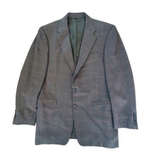 Hickey Freeman Men&#39;s 40R Blazer Sports Coat Houndstooth Plaid Olive Green Multi - £61.72 GBP