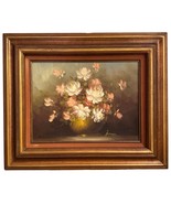 Jenkins Signed Oil Painting Original Art Flowers In Vase Framed - $5,718.77 MXN