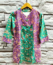Indonesia Batik Woman Dress Outer Bolero Cardigan Cotton Long Sleeve Bat... - £47.69 GBP