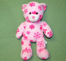 Build A Bear Pink Snowflake Teddy 17&quot; Plush Stuffed Animal Winter Babw Toy Lovie - £12.66 GBP