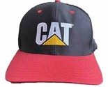 Snapback Cappello CAT Caterpillar Cyrk Logo Ricamato Visiera Nero Rosso - £8.96 GBP