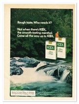 Print Ad Kool Cigarettes Who Needs Rough Taste Vintage 1972 Advertisement - £7.75 GBP