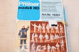 HO Scale Preiser, Package of 20 Firemen &amp; Accessories, Unpainted #16351 - £20.75 GBP